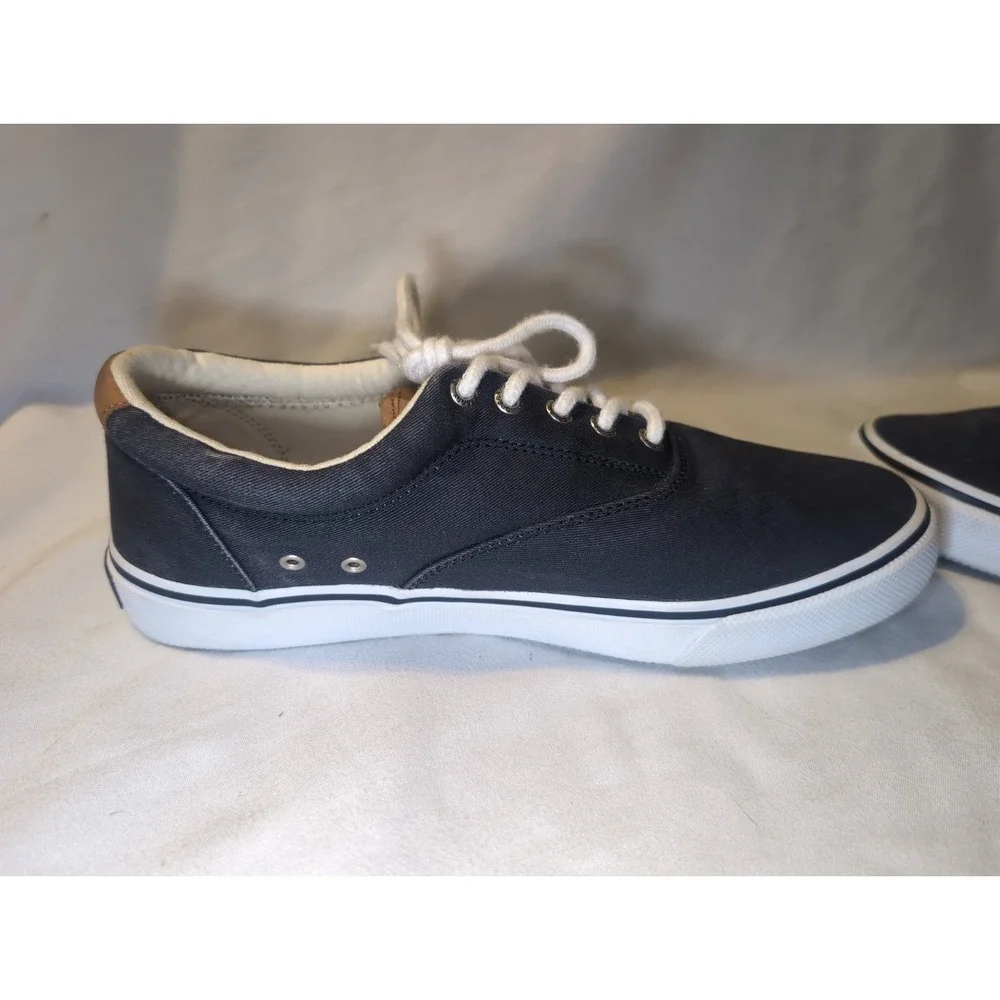 Sperry Top Sider CVO Salt-Washed Canvas Sneaker, 1048024, Navy, Size 10.5M